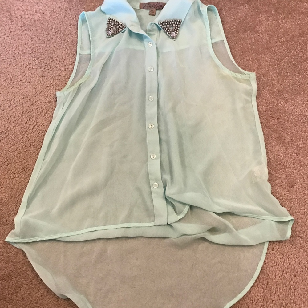 Mint green shirt